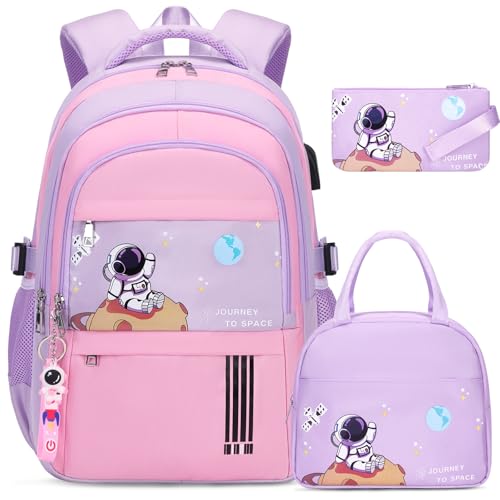 Image of ACESAK Astronaut Backpack for Girls - Girls Backpack with Lunch Bag