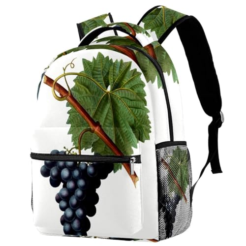 Sac à dos d'école multicolore raisin 29.4x20x40cm pour voyage décontracté