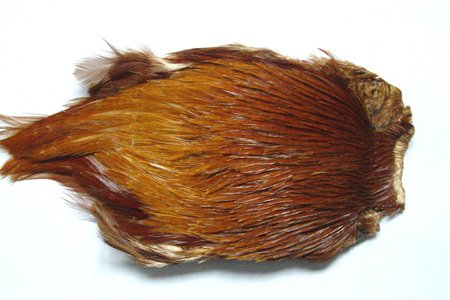 Pechetruite 1 x Cou de Coq Indien - Brun Roux - Couleur Naturelle pour Montage de Mouche de Peche