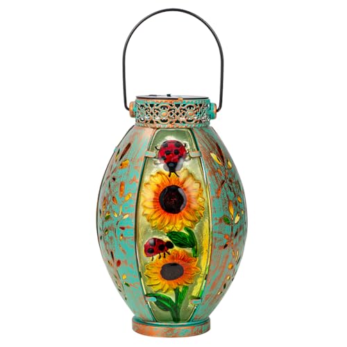 Sunflower Solar Lanterns Outdoor Waterproof,Hanging Solar Lantern...