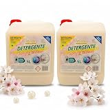 KIMIA - Detergente para Ropa Spring Bloom PoweMax 2 x 5L | con Microcápsulas Perfumantes | Quitamanchas | Ropa Blanca y de Color | Fragancia Intensa | Para Todo Tipo de Tejidos | Limpieza Profunda