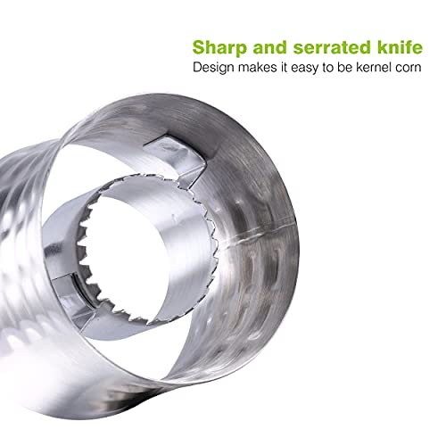 Fullcare Corn Stripping Tool, Stainless Steel Corn Stripper Peeler, Slicer, Cutter, Remover, Corn Zipper Serrated Blade With Non-Slip Grip #TOP3