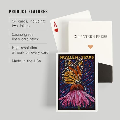 Lantern Press McAllen Texas Naipes Monarch Butterfly miniatura 3