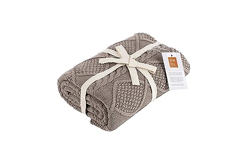 Image of Do What You Love – Knit Baby Blanket for Girls and Boys, Soft Cozy Organic Cotton, Receiving Swaddle Crib Stroller Quilt Blanket for Baby Gift Registry for Newborns, Infants, Toddlers (Mink)