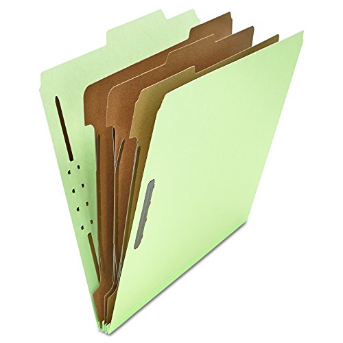 Universal Pressboard Classification Folder, Letter, Eight-Section, Gray-Green, 10/Box (10293)