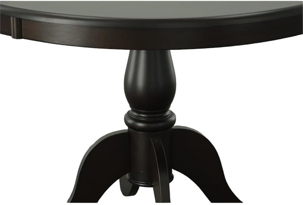 Carolina Chair & Table Fairview Round Dining Table – Classic American Style Furniture, Seats 2-4 Person Wooden Top Pedestal Base Table for Kitchen or Dining Room (Espresso, 42")