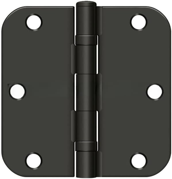 Deltana Radius Hinge,Ball Bearing Oil Rubbed Br, 3 1/2" Height X 5/8" Radius