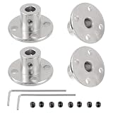 EPLZON 5mm Rigid Flange Coupling Connector, Rigid Guide Model Coupler Accessory, Rigid Shaft Axis Fittings with Electroplated and High Hardness Heat Treated for DIY RC Model Motors(4Pcs)