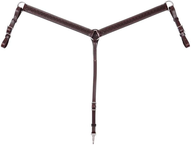 Circle Y Breast Collar Bluestem Snap Hook Leather Chestnut 1040-20-ST