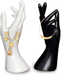 Amusingtao 2 Pieces Female Mannequin Hand Jewelry Display Holder Stand Support for Bracelet Necklace Ring