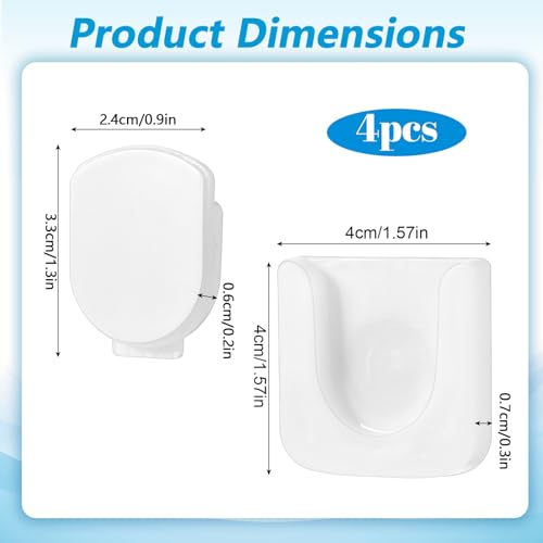 TIESOME 4 Stück Magnetische Fernbedienungshalter, Magnethalterung Wandhalterung Fernbedienung Halterung Wand für Zuhause Büro Fernseher Ventilator Klimaanlage
