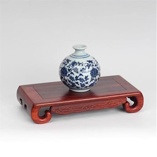 Posavasos rectangular de secoya con elegante base de alambre plateado para jarrones de té grande 8