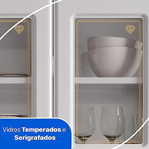 Cozinha de Aço Compacta 4 Peças 12 Portas 1 Gaveta Diamante Telasul Branco