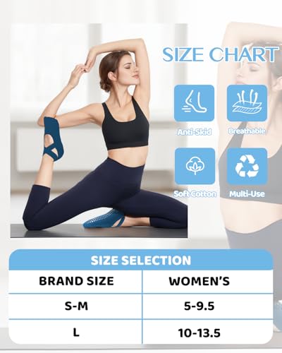 AURUZA Meias femininas com aderência de Pilates antiderrapantes para ioga com alças para balé, dança