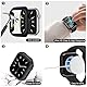 8pack Sport Watch Armband Case Organisator kompatibel mit Apple Watch 40mm 41mm 44mm 45mm für Frauen Männer, Silikon iWatch Band Schutzhülle mit Aufbewahrungshülle für Series 9 8 7 6 5 4 SE SE2