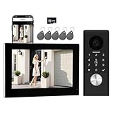 KONX Portier Video KW02C V3 1080p Tuya App WiFi, Cloud, RFID (con timbre) (Negro)