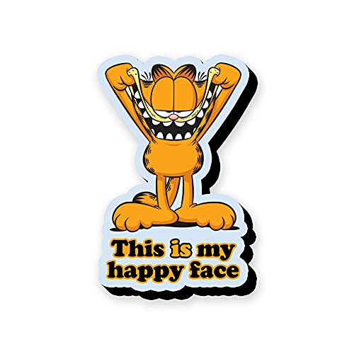 Garfield This is My Happy Face Funky Chunky Magnet