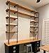 Industrial Retro Wall Mount iron Pipe Shelf,DIY Open Bookshelf,Hung Bracket,Home Improvement Kitchen Shelves,Tool Utility Shelves, Office shelves, bookshelves and bookcases (2Pcs)