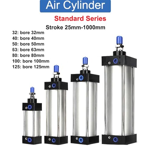 Cilindro de aire comprimido SC 125 x 75 actuador neumático de doble efecto estándar 3