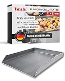 Koch Universal Grillplatte aus 100% Edelstahl - 41 x 23 x 3,5cm - Plancha für alle Grillarten - Gleichmäßige Hitzeverteilung & auslaufsichere Ecke - Rostfrei & bis zu 500°C hitzebeständig #27