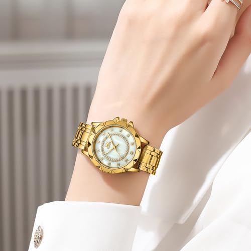 Image of OPK Wacthes for Women Bracelet Dress Easy to Read Stainless Steel Ladies Watches for Female Small Watch Waterproof Luminous Date