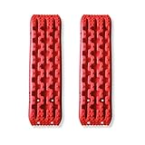 Kit 2 Pranchas de Desatolagem Heavy Duty para Off Road | Suporta até 6 Toneladas Cada | Náilon Reforçado, Tração Antiderrapante, Resistente a Lama Areia e Neve (Vermelho)