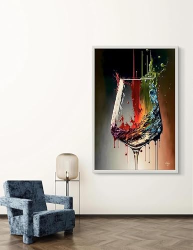 Peinture colorée sur verre à vin pour raviver un mur de cuisine vide et sombre - 3