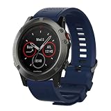 GoodZwetch 22 mm Cinturini per Orologi per Garmin Fenix 7/7Pro/Fenix 8/E/5 Plus/6 Pro/6 Sapphire GPS/Quatix 5/7 Pro/8/Tactix/Ddescent G1 Solar Letel/G2 Cinturino da Polso Uomo/Donna QuickFit, Silicone
