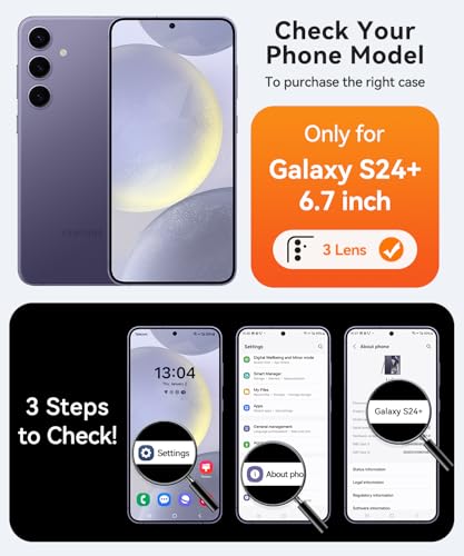 Image of CANSHN Designed for Samsung Galaxy S24 Plus Case [Full Camera Protection] [Compatible with MagSafe] Translucent Matte Shockproof Protective Phone Cover 6.7 Inch - Black