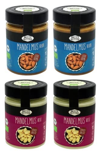 2x2 Spar Pack, Bio Nussmus, 4 x 330 g (2x Mandelmus braun, 2x Mandelmus weiß) Cover