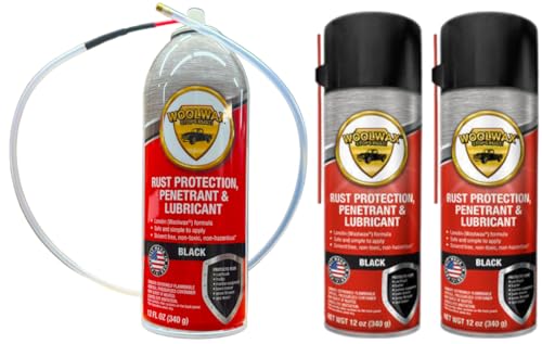 woolwax 12 Oz Undercoating Protection Aerosol Spray Can Black 3 Pack