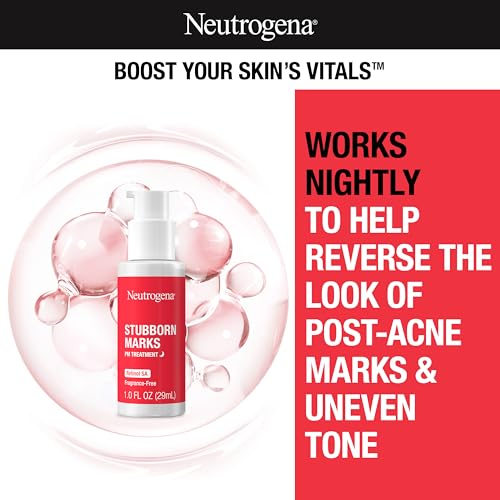 Stubborn Texture Daily Acne Facial Cleanser with Salicylic Acid, 6.3 fl. oz, & Neutrogena Stubborn Marks PM Treatment with Retinol, 1.0 fl. oz, Fragrance Free Skincare, 2 Items detail view