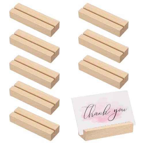 Porte-cartes en bois rustiques PATIKIL lot de 8 pour numéros de table de mariage