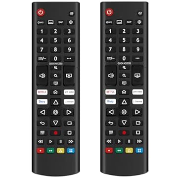 Pacote com 2 AKB76040302 controle remoto universal de substituição compatível com LG Smart TV UHD TV UP70 UP75 UP76 UP80 UP87 Series OLED TV A1 A2 B1 B2 C1 C2 G1 G2 Z2 ZX Series QNED Mini-LED TV