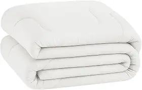 Edredom Dupla Face Liso Micropercal 400 Fios - Super Macio - Alta Durabilidade (Branco, Solteiro)