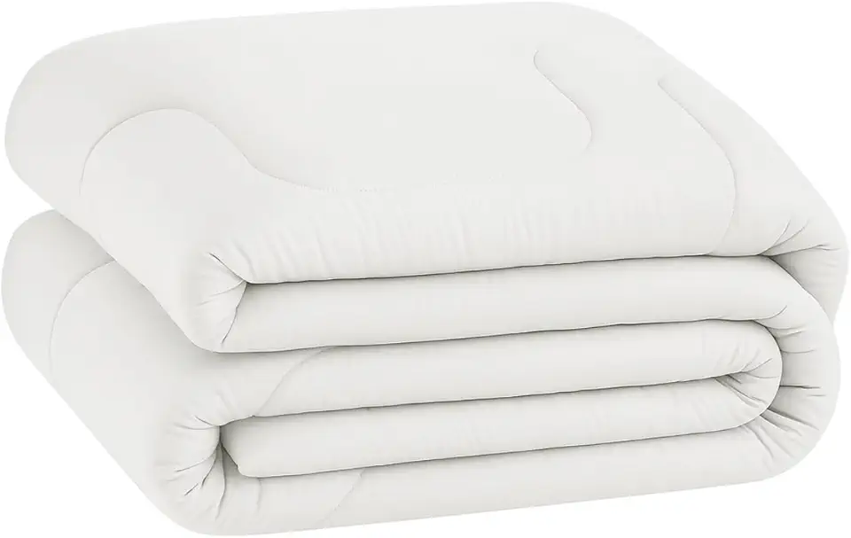 Edredom Dupla Face Liso Micropercal 400 Fios - Super Macio - Alta Durabilidade (Branco, Solteiro)