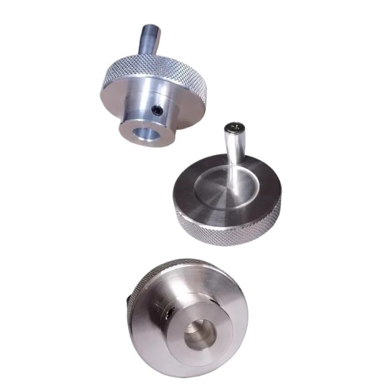 Cosyhat 1PC CNC Knurling Sliding Table Screw Rod Knob Crank 5/6/7/8/10/12mm Rotating Handle Embossed Stepper Motor Positioning Hand Wheel(80x19mm)