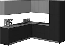 Kitchen Urban Collection Black & Gray Color Base Size 8x8Ft Wide