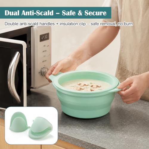 HOMOMSAE Collapsible Silicone Microwave Vegetable Steamer by HOMOMSAE - Used condition - Image 6
