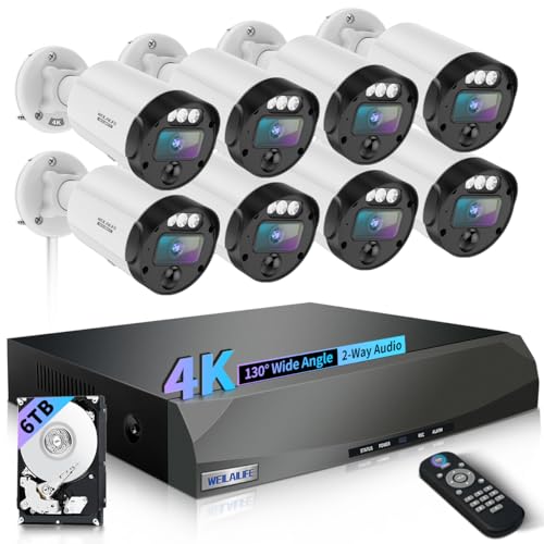 【130°Ultra Wide-Angle】 Outdoor Wired Security Camera System, Home Video Surveillance Systems,...
