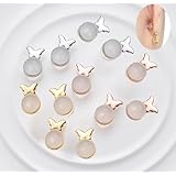 Maifunn ピアス キャッチ シリコン 落ちない 引き揚げ 支える 6ペア(12個)セット アレルギー対応 K18メッキ 金属 レディース 誕生日 ギフト 母の日 AS001-Butterfly