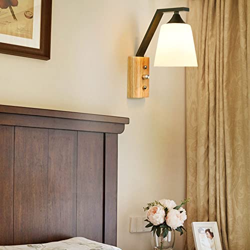 Apliques de pared de vidrio blanco leche modernos para iluminación de pasillos y dormitorios 4