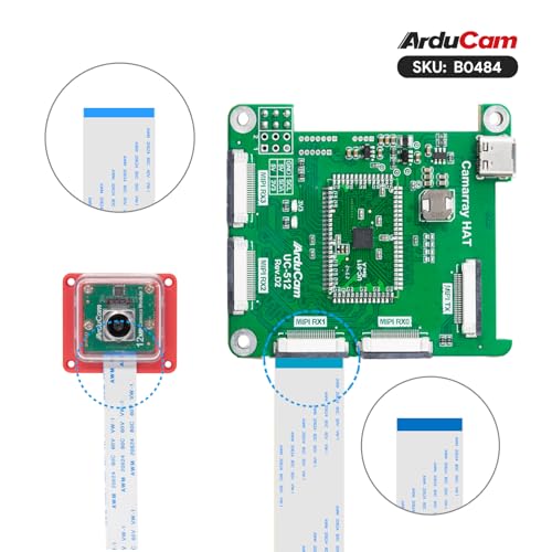 Kit quadruple caméra 12MP IMX708 Arducam grand angle 120° pour Raspberry Pi