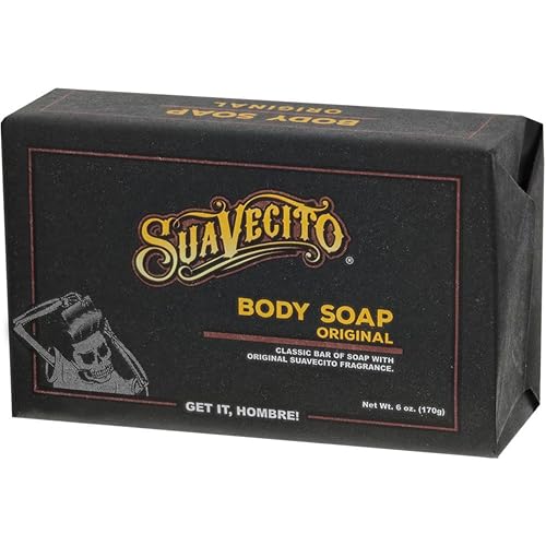 Suavecito Pomade Body & Hand Soap Bars Moisturizing With Masculine Fragrance Original 6 oz 6 Pack