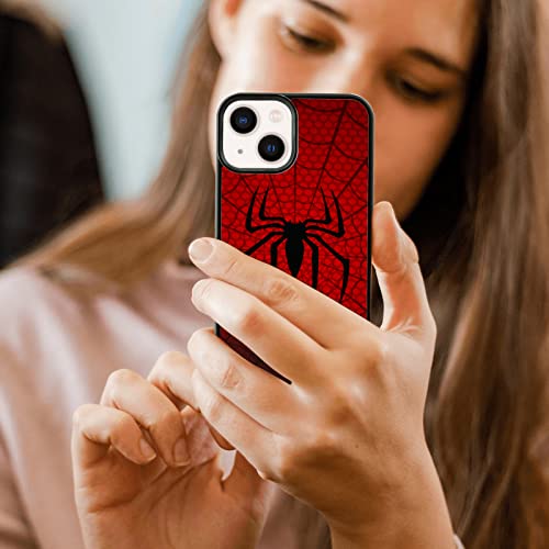 Odhtst New Red Phone Case Compatible With Iphone 14 - Shockproof Protective Designer Cute Cool Cover Spider-Web Phone Case For Girls Women Man Boy Black Red Phone 14 6.1 Inch Case For Black #TOP5