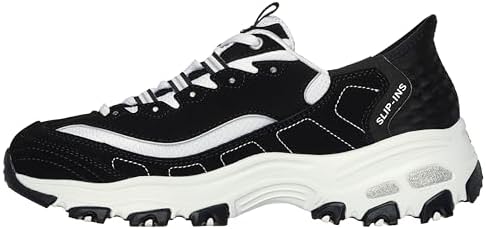 Skechers Kadın D lites Yeni Sahne Eller Serbest Slip ins, Siyah