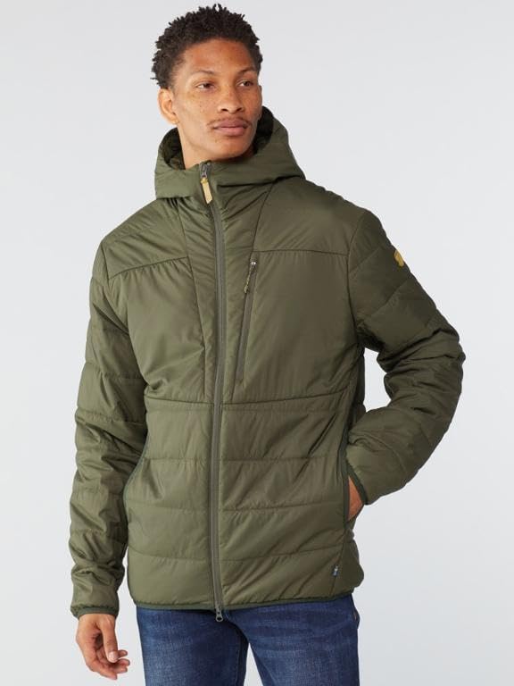 Image of Fjallraven Keb Padded Hoodie Men's Jacket - Lightweight Insulated Durable Midlayer for Hiking Trekking Outdoor