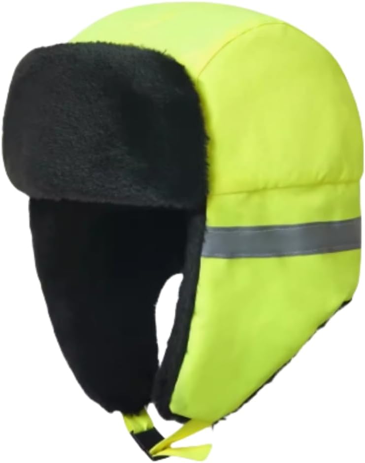 YMMMY ROSEMen Trapper Hat Reflective Ushanka Russian Hat Aviator Hat Waterproof Hat Ear Flaps Fur Hat Snow Hat for Work Hunting