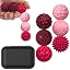 Dark Red+red+pink