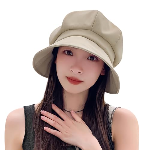 [SIVAN] UVカット 帽子 レディース ハット 日焼け防止 【UPF50+・最新広いつば・大きいサイズ・深めタイプ・紫外線対策】 【取り外すあご紐・吸汗排湿性優れ・小顔劾果】 サイズ調節 通気 キャップ 帽子 持ち運びやすい 無地 春夏 (カーキ)の商品画像（Amazon）